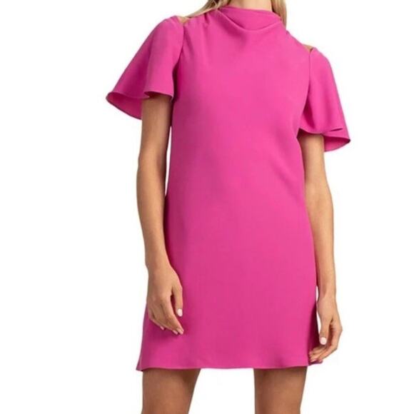 NWT Trina Turk Talia Mini Dress Women's Sz 4 Classic Preppy Bow Girly Vacation - Picture 2 of 14